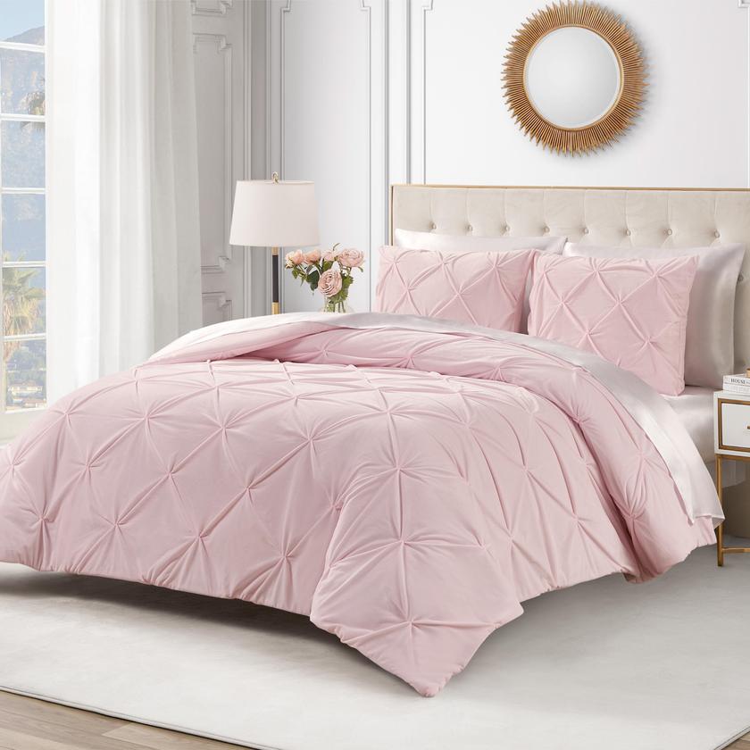 Kiss Pleat Micromink Comforter Set New Arrival