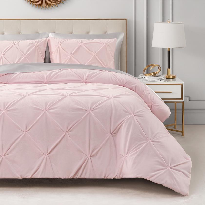 Kiss Pleat Micromink Comforter Set New Arrival