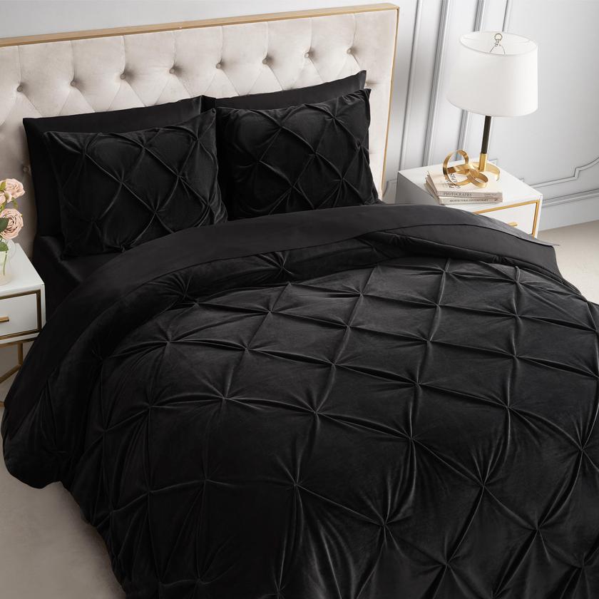 Kiss Pleat Micromink Comforter Set On Sale