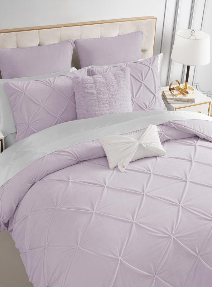 Kiss Pleat Micromink Comforter Set With Decorative Pillows Best Price