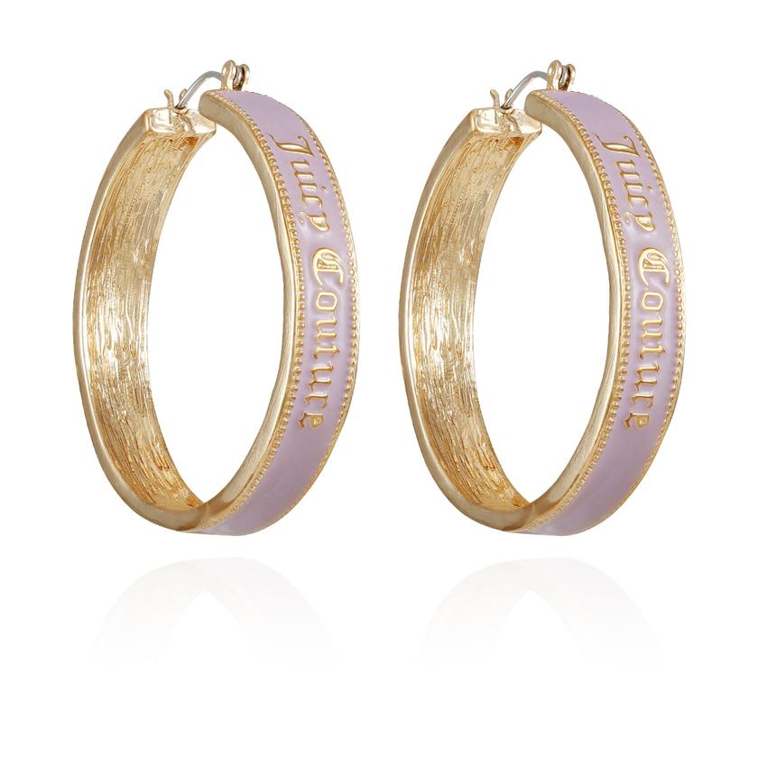 Lavender Hoop Earrings On Sale