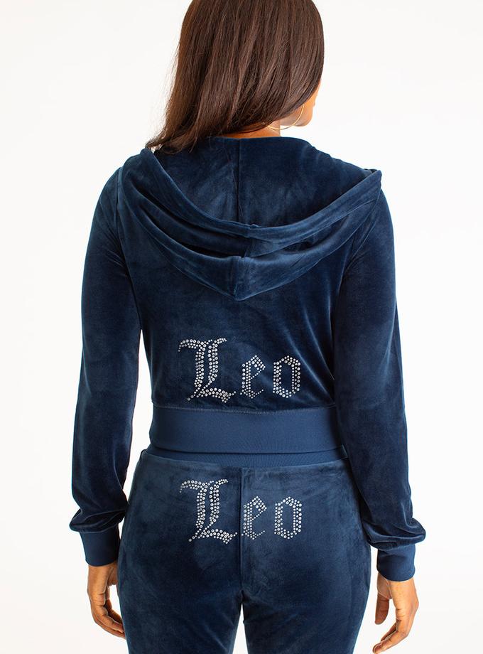 Leo Big Bling Velour Hoodie Best Seller