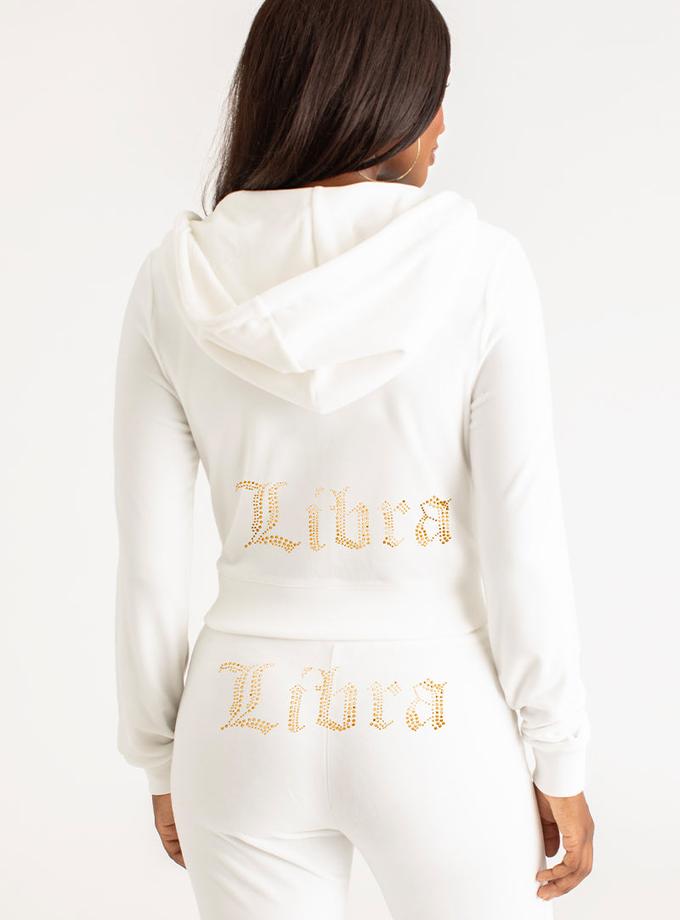 Libra Big Bling Velour Hoodie For Sale