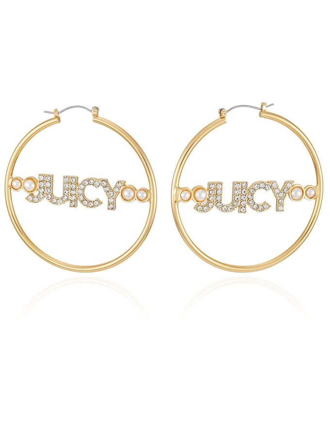 Logo Charm Hoops Best Seller