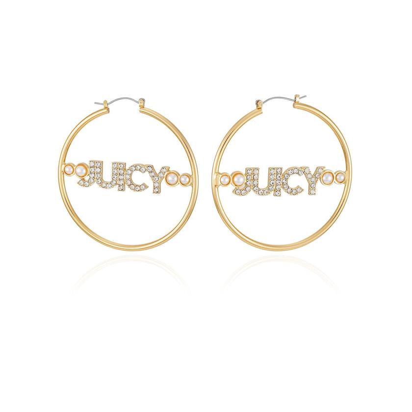 Logo Charm Hoops Best Seller