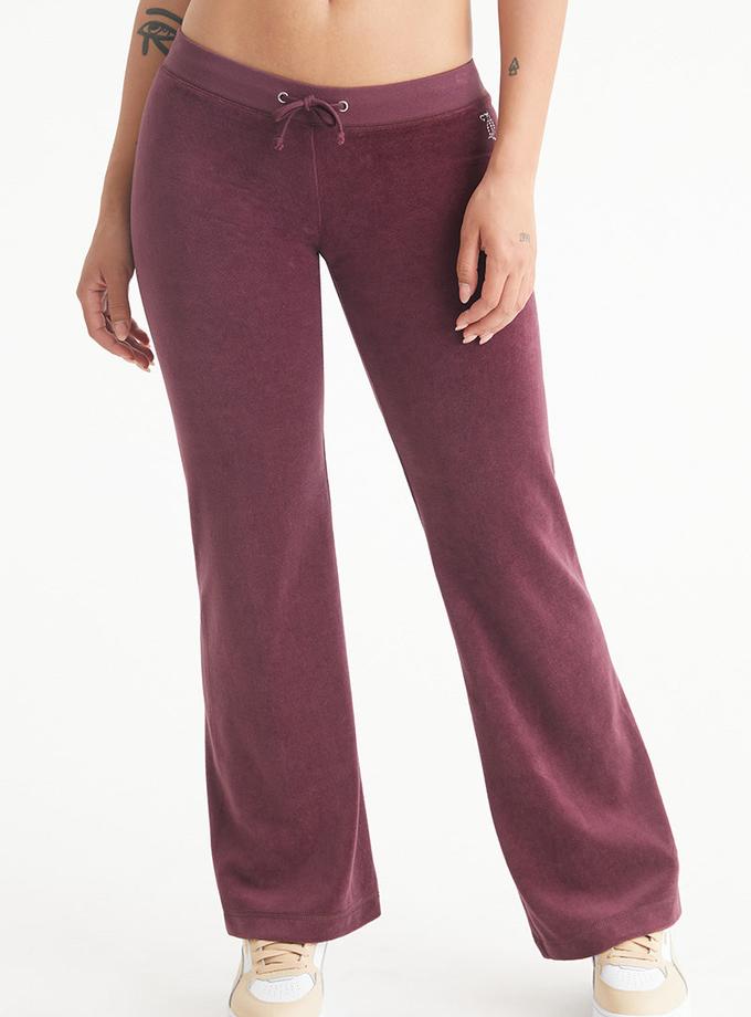 Malibu Small Bling Cotton Velour Track Pants New Arrival