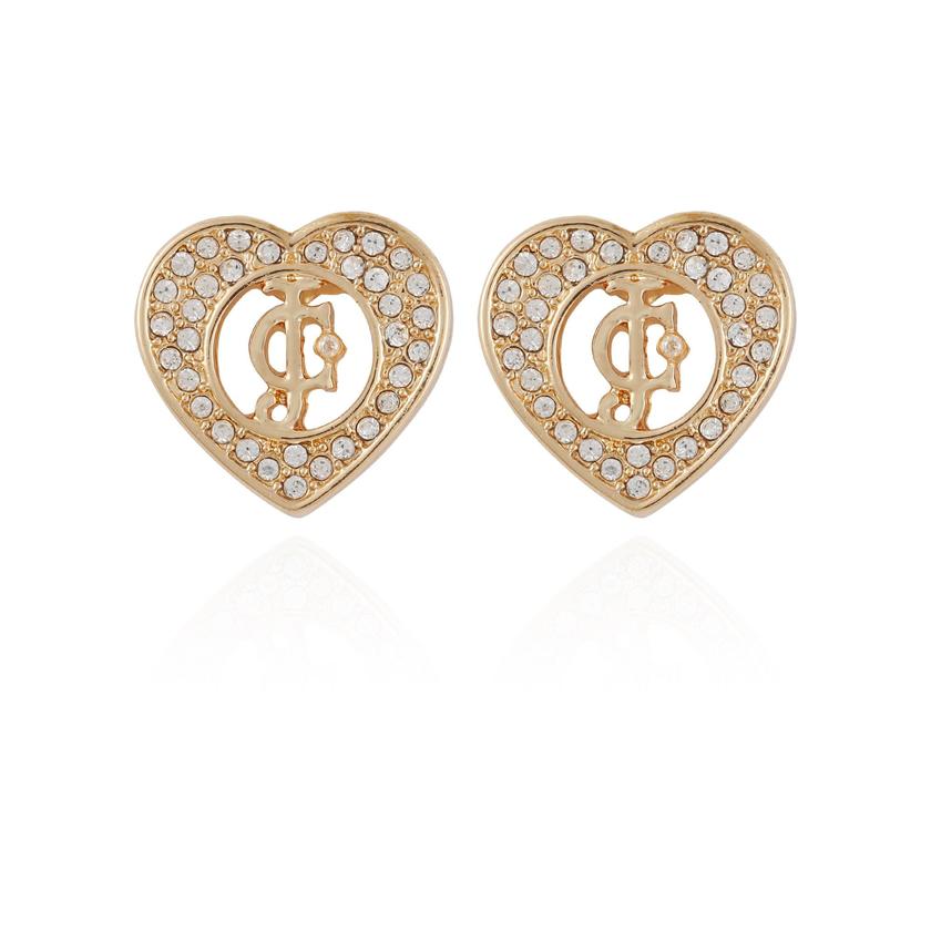 Monogram Heart Stud Earrings New Arrival