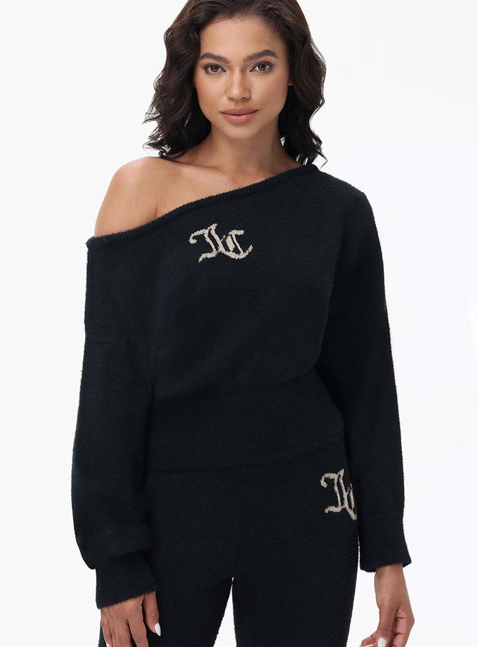 Off The Shoulder Eyelash Pullover Best Buy