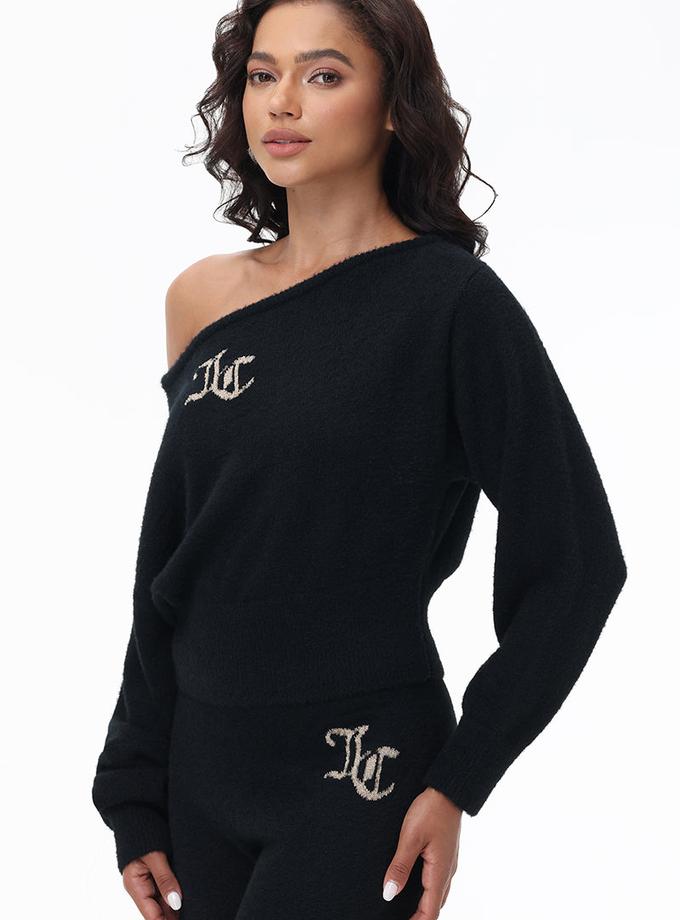 Off The Shoulder Eyelash Pullover Best Buy