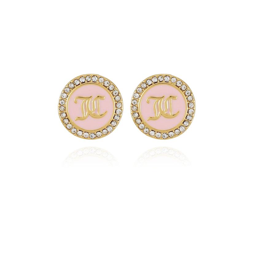 Pink Button Earrings Best Buy