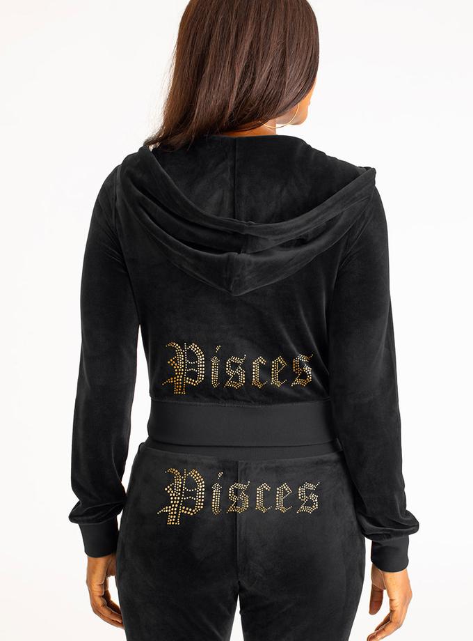 Pisces Big Bling Velour Hoodie Best Price