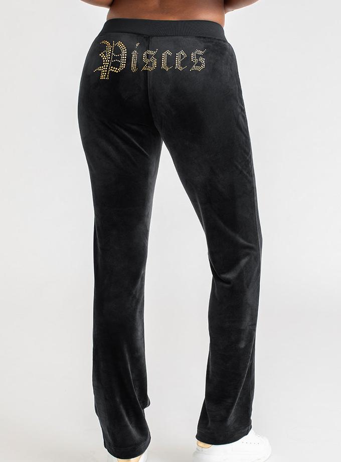 Pisces Big Bling Velour Track Pants New Arrival