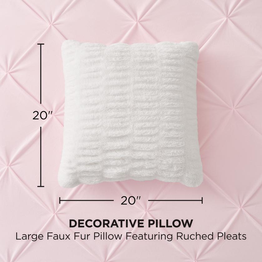 Pleated Faux Fur Decorative Pillow Best Seller