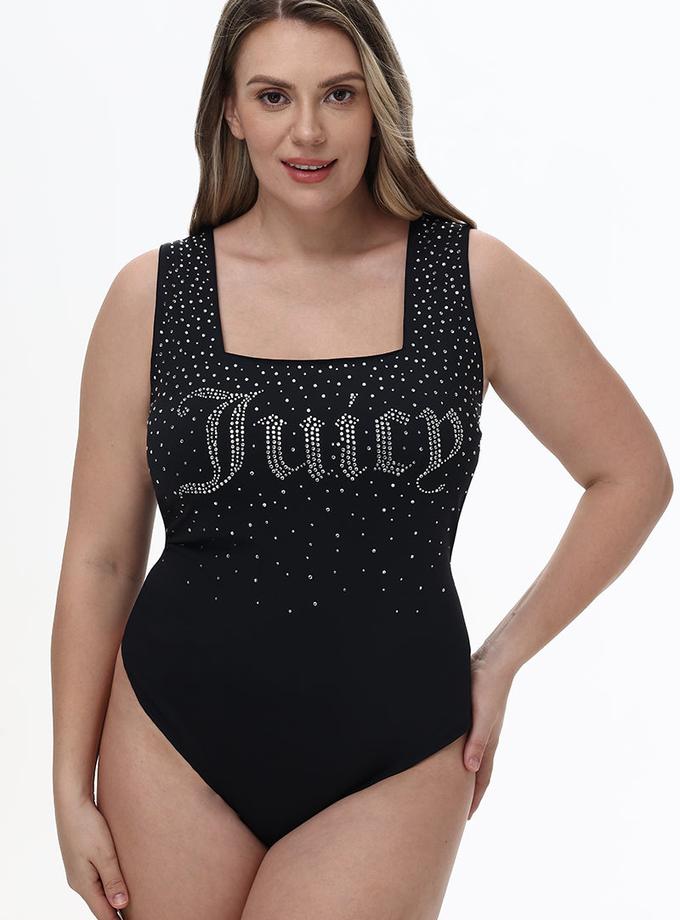 Plus-Size Big Bling Scoop Neck Tank Bodysuit Best Price