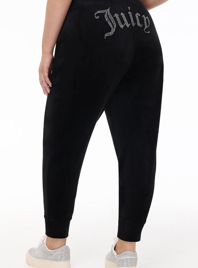 Plus-Size Big Bling Velour Jogger Best Price