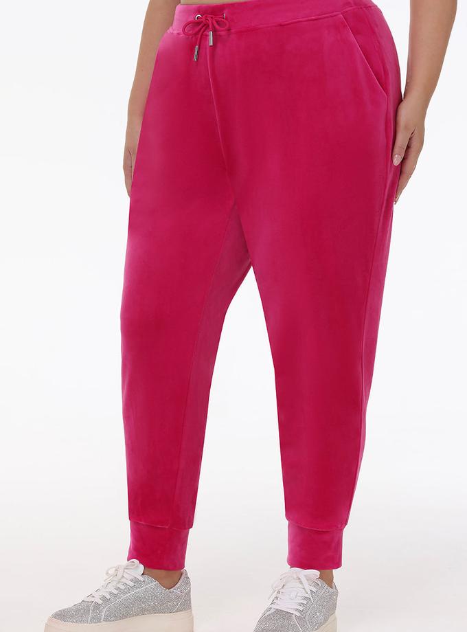 Plus-Size Big Bling Velour Jogger High Quality