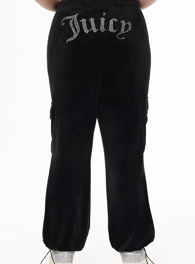 Plus-Size Bling Velour Cargo Pant For Sale