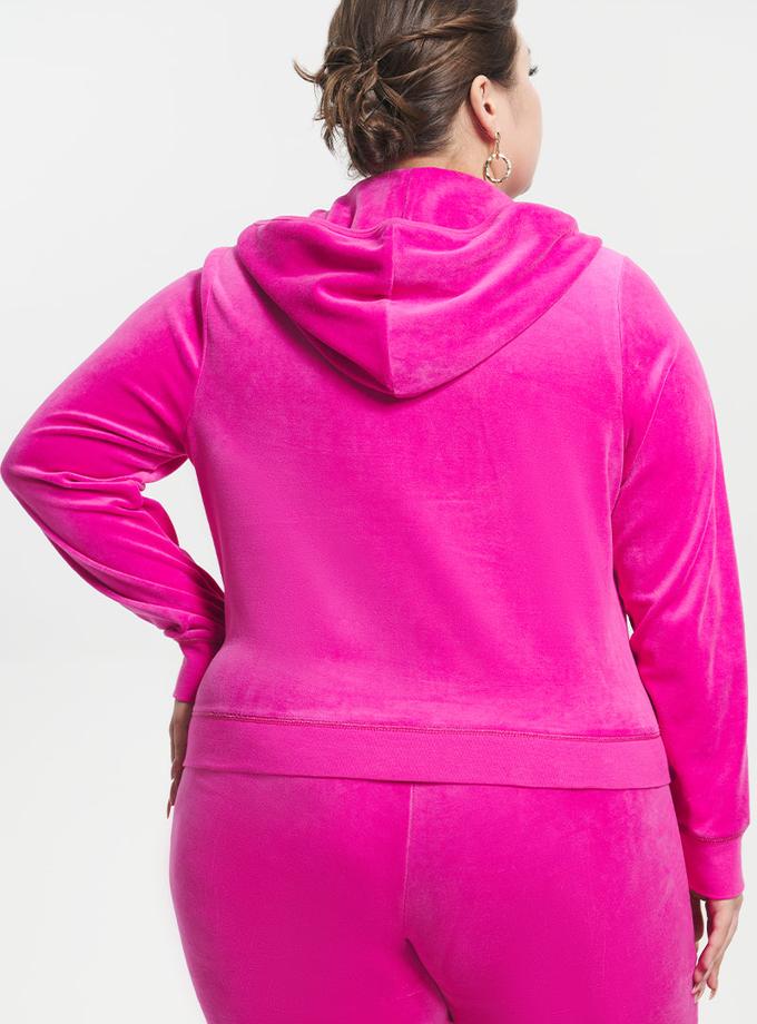 Plus-Size Classic Cotton Velour Hoodie Best Seller