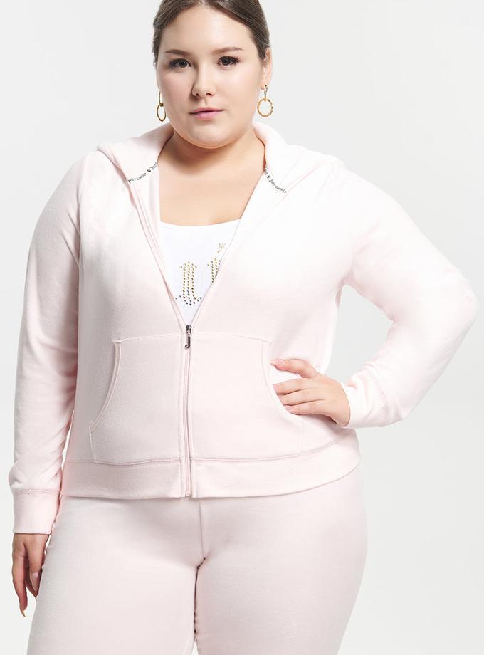 Plus-Size Classic Cotton Velour Hoodie High Quality