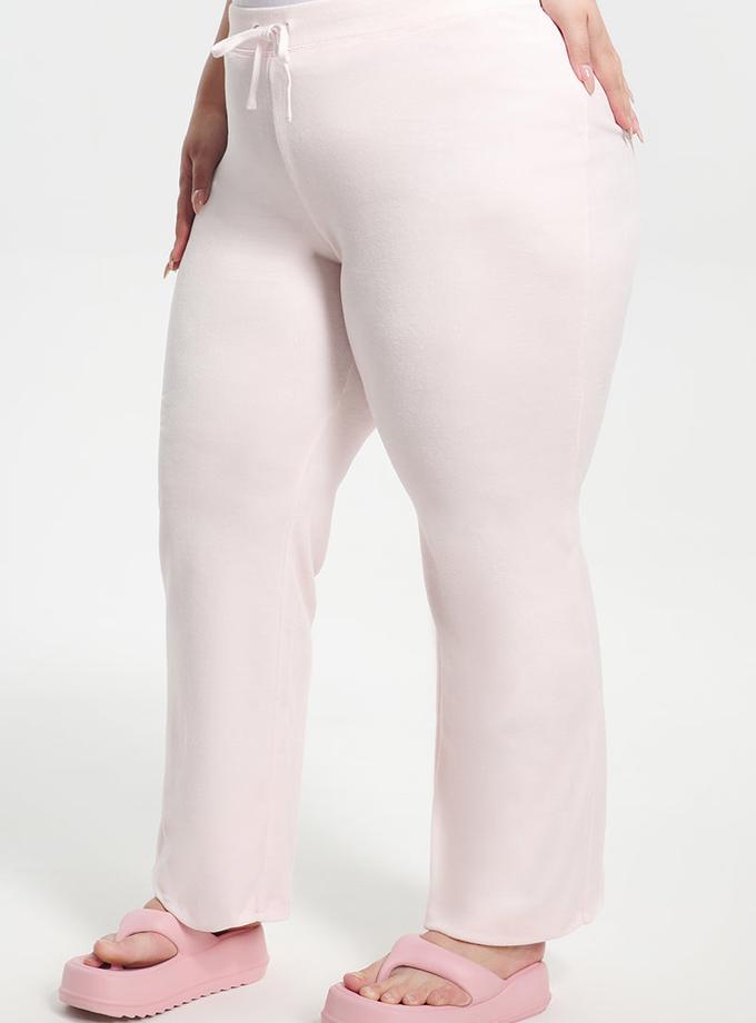 Plus-Size Classic Cotton Velour Track Pants Best Seller