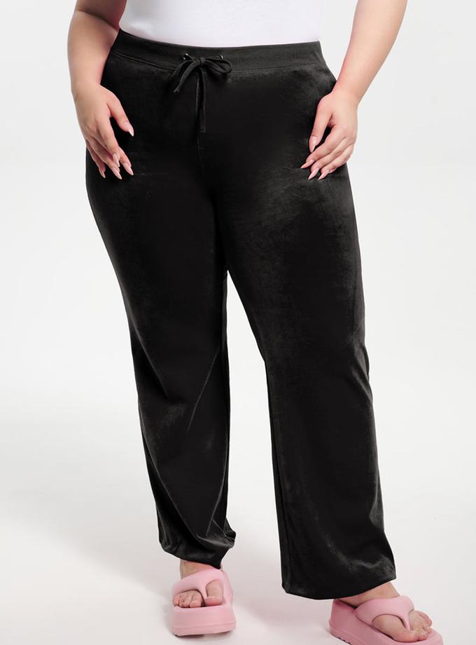 Plus-Size Classic Cotton Velour Track Pants Free shipping