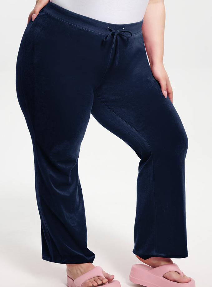 Plus-Size Classic Cotton Velour Track Pants New Arrival