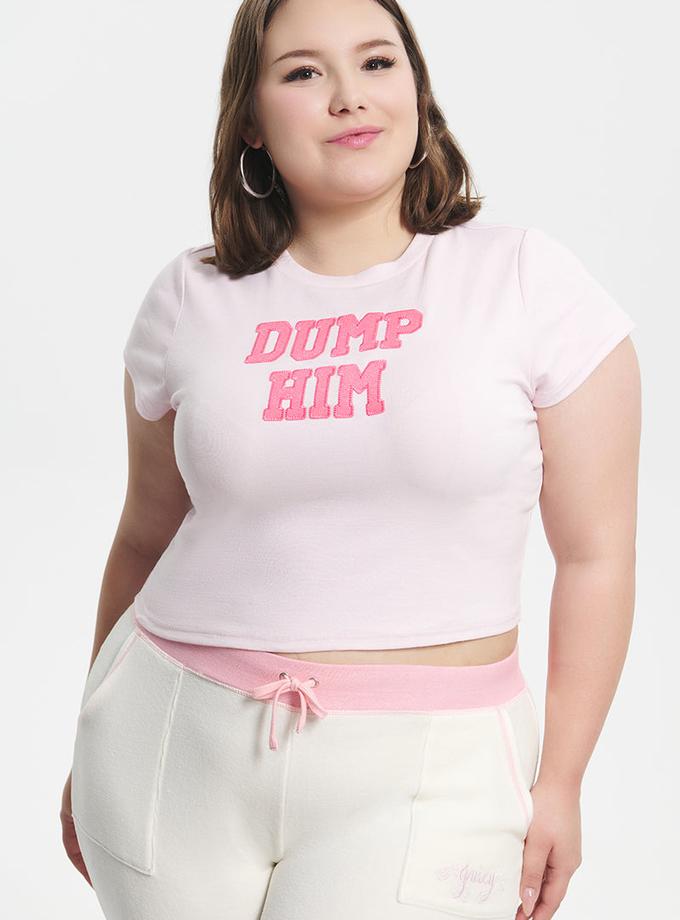 Plus-Size Dump Him Baby Tee Same Day Delivery