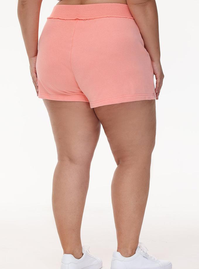 Plus-Size French Terry Embroidered Shorts New Arrival