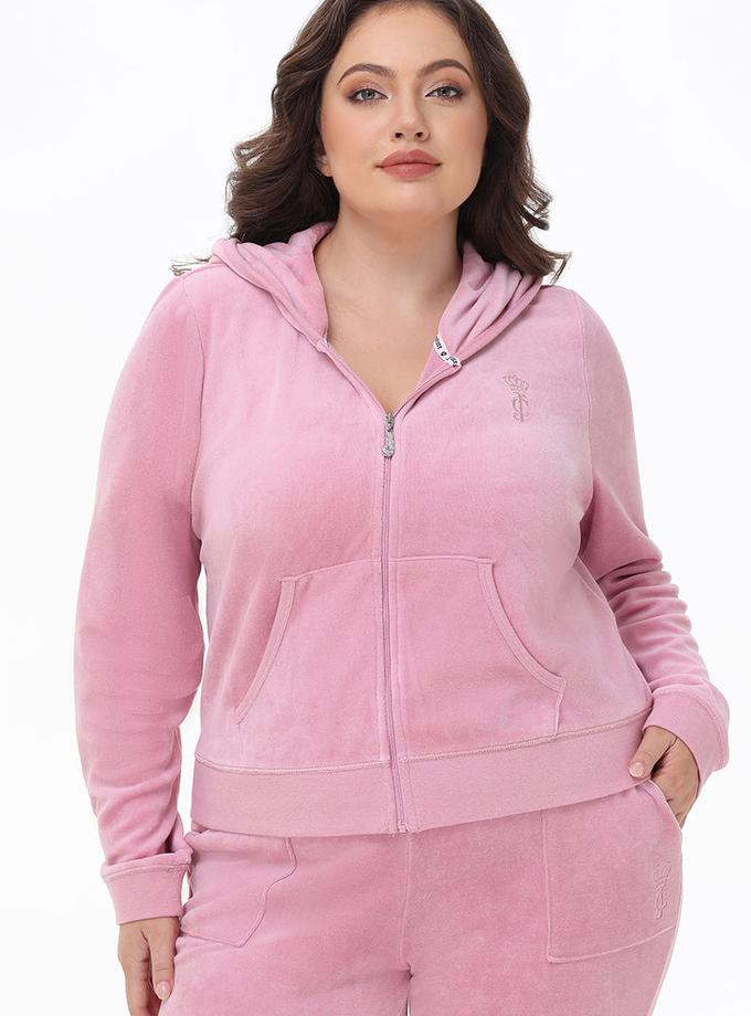 Plus-Size Heritage Cotton Velour Hoodie On Sale