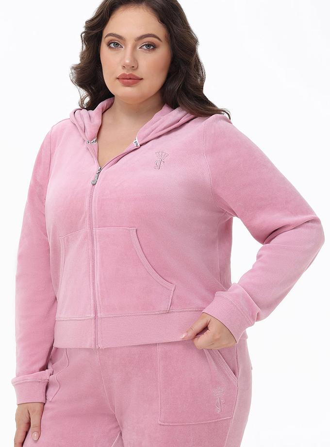 Plus-Size Heritage Cotton Velour Hoodie On Sale