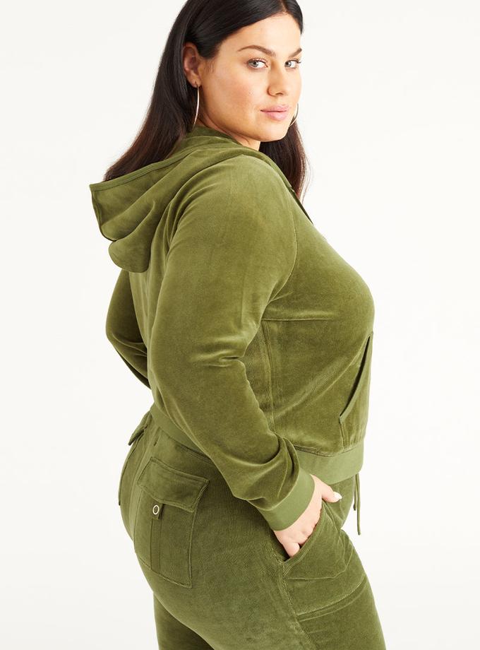 Plus-Size Icons Classic Cotton Velour Hoodie Best Seller