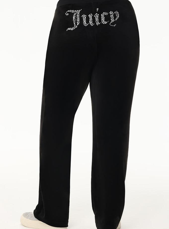 Plus-Size Mixed Crystals Velour Track Pants For Sale