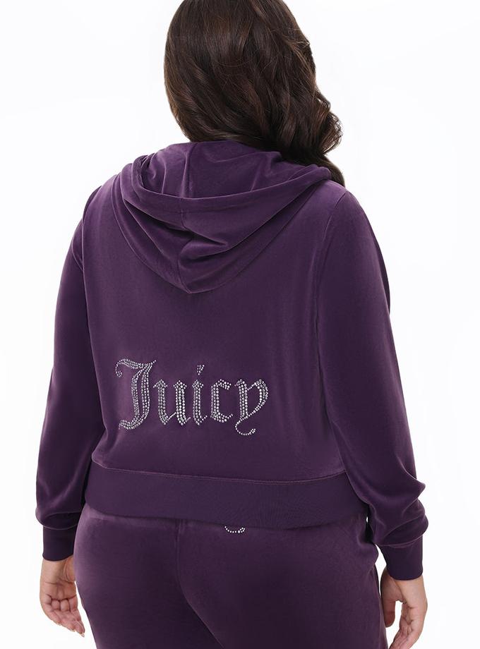 Plus-Size OG Big Bling Velour Hoodie Best Buy