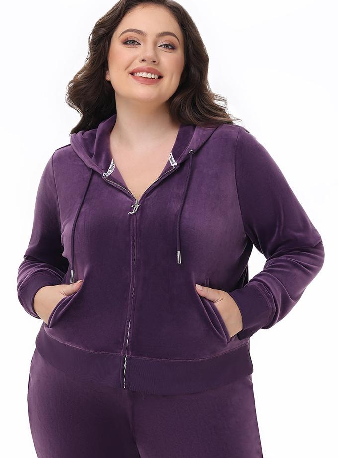 Plus-Size OG Big Bling Velour Hoodie Best Buy