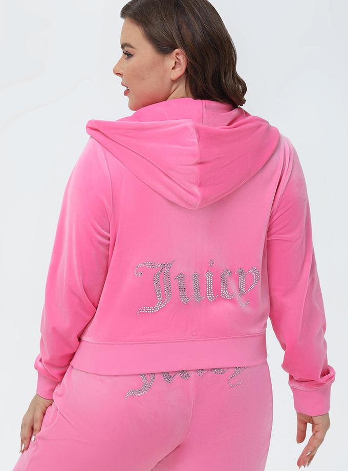 Plus-Size OG Big Bling Velour Hoodie Best Seller