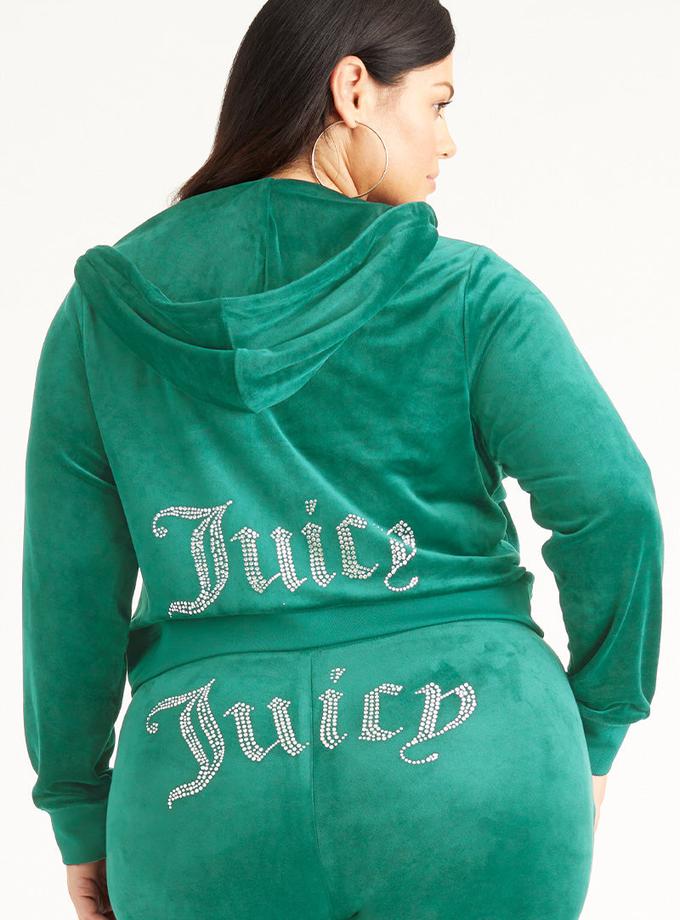 Plus-Size OG Big Bling Velour Hoodie For Sale