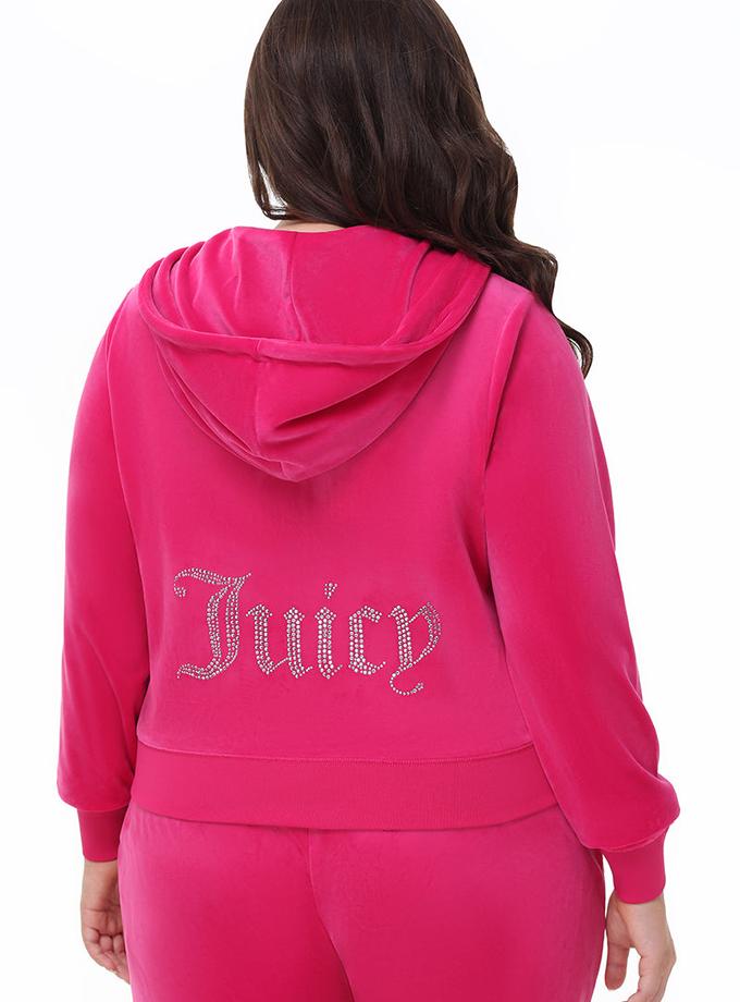 Plus-Size OG Big Bling Velour Hoodie Same Day Delivery