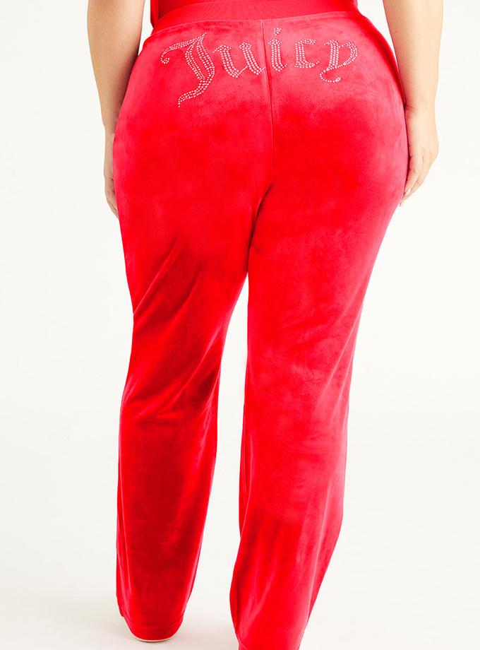 Plus-Size OG Big Bling Velour Track Pants Best Buy