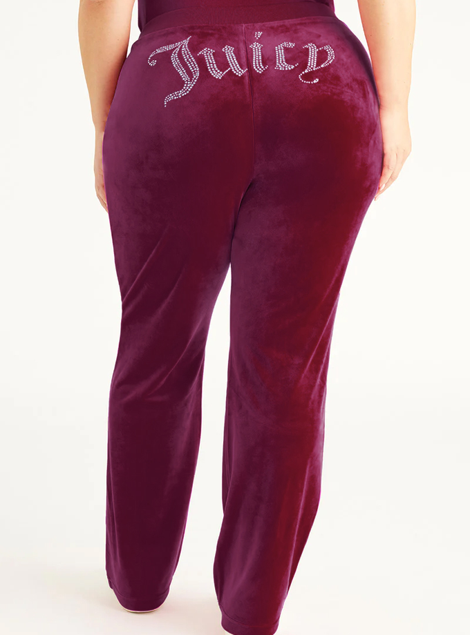 Plus-Size OG Big Bling Velour Track Pants Best Buy