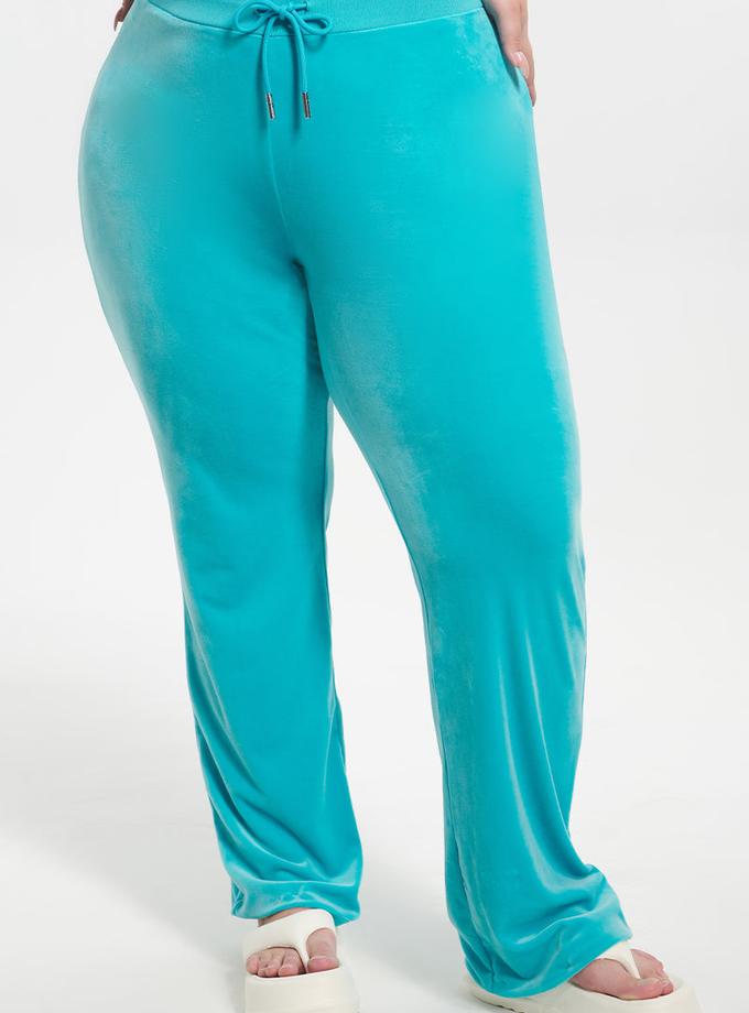 Plus-Size OG Big Bling Velour Track Pants Best Seller