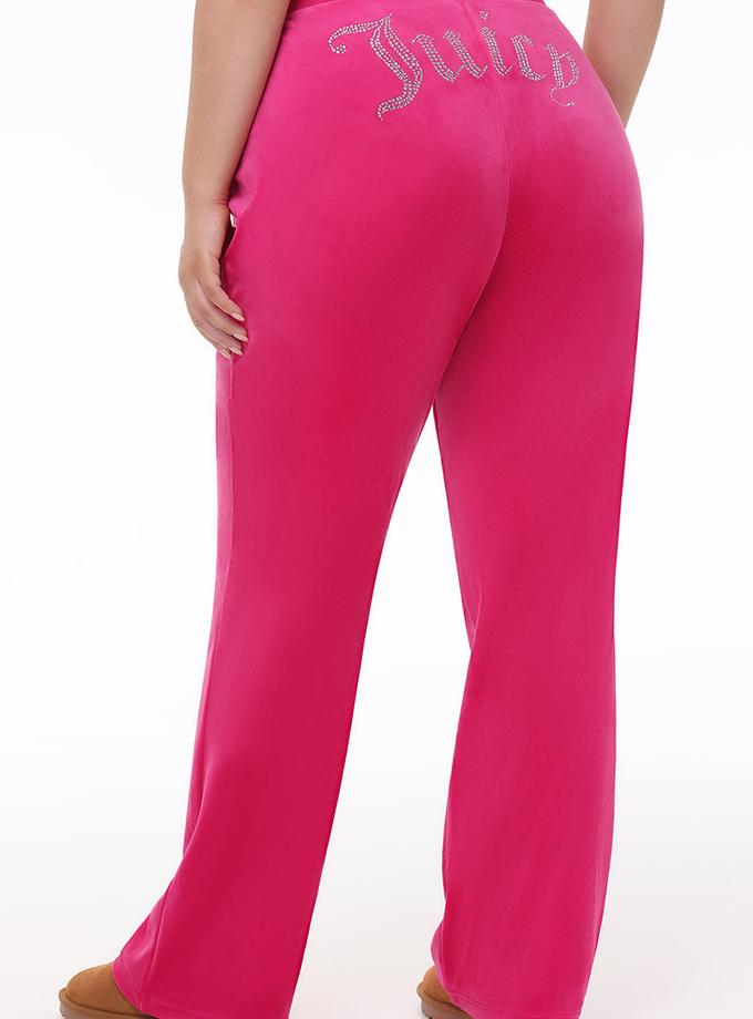 Plus-Size OG Big Bling Velour Track Pants On Sale