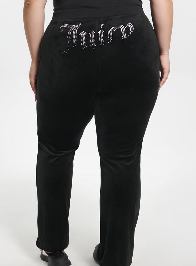 Plus-Size Ombre Big Bling Velour Track Pants On Sale