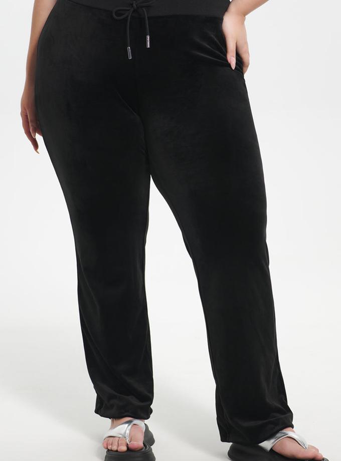 Plus-Size Ombre Big Bling Velour Track Pants On Sale