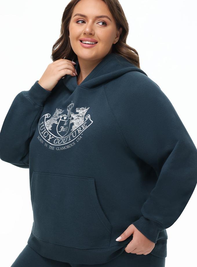 Plus-Size Oversized Fleece Scottie Dog Hoodie High Quality