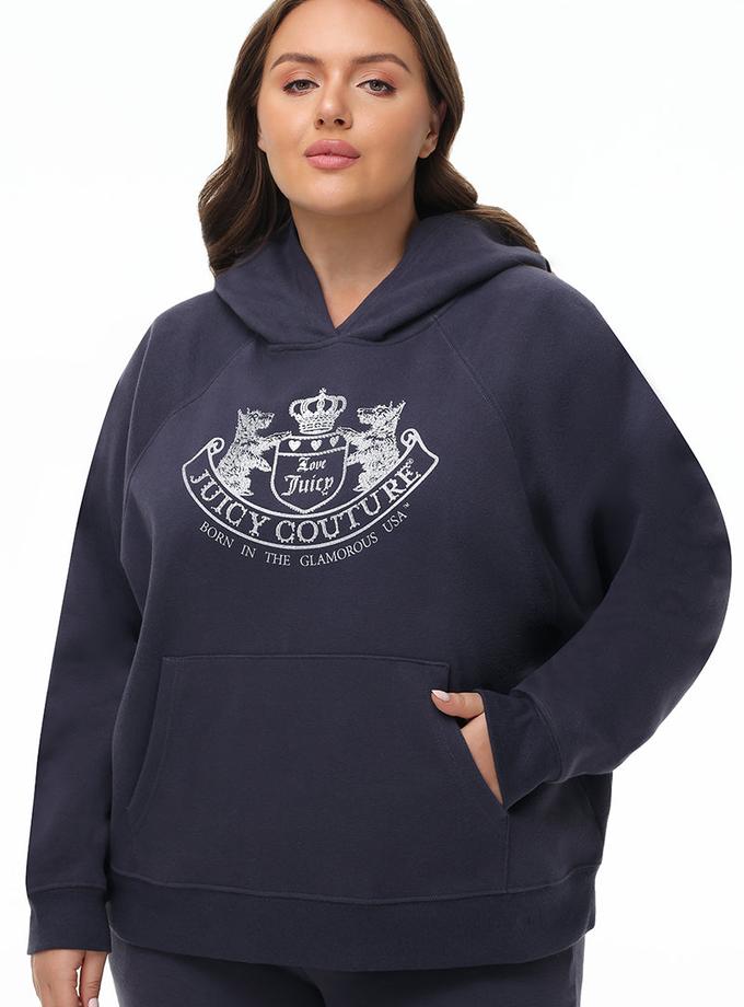 Plus-Size Oversized Fleece Scottie Dog Hoodie On Sale