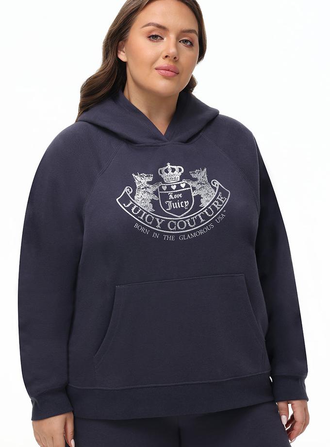 Plus-Size Oversized Fleece Scottie Dog Hoodie On Sale