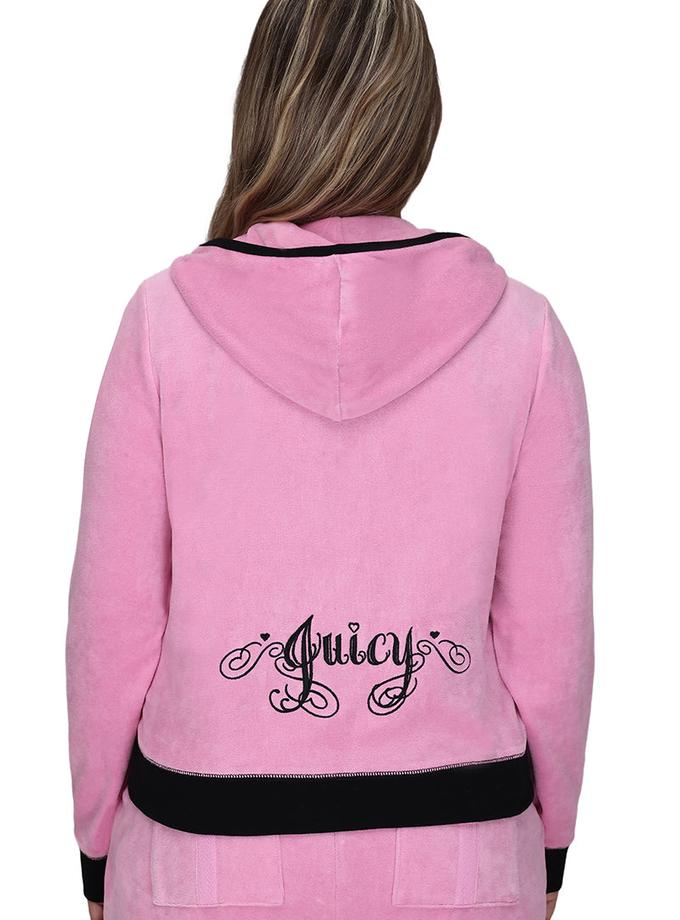 Plus-Size Sweetheart Cotton Velour Hoodie Best Buy