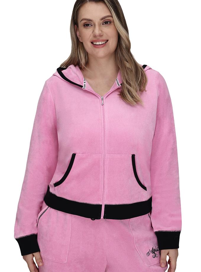 Plus-Size Sweetheart Cotton Velour Hoodie Best Buy