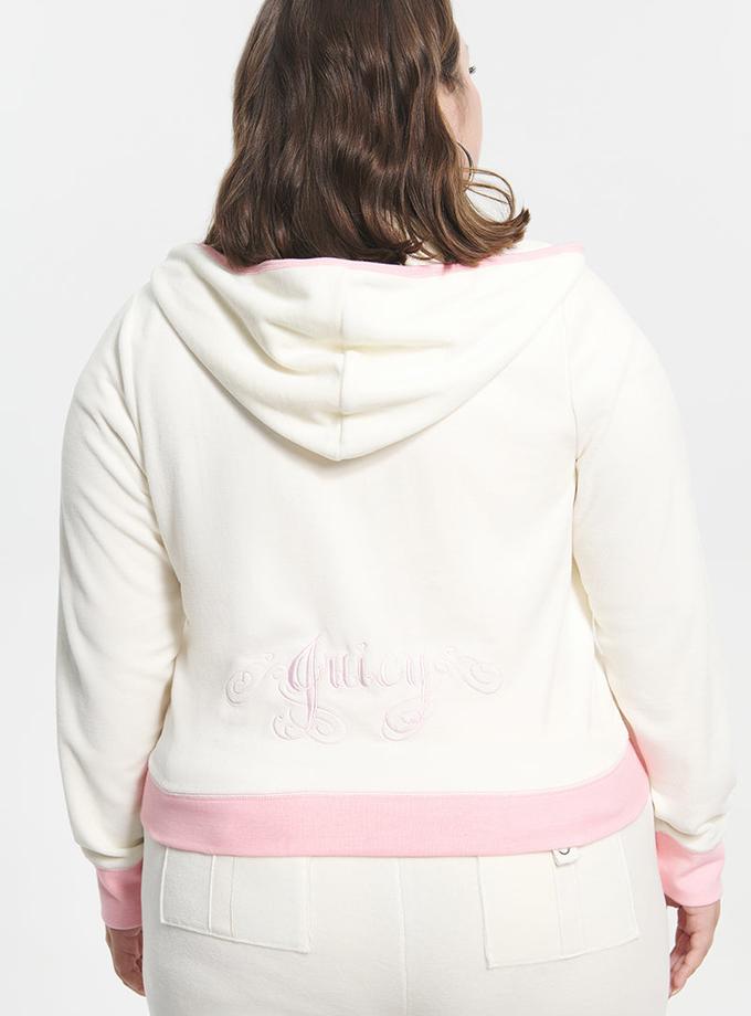 Plus-Size Sweetheart Cotton Velour Hoodie Same Day Delivery