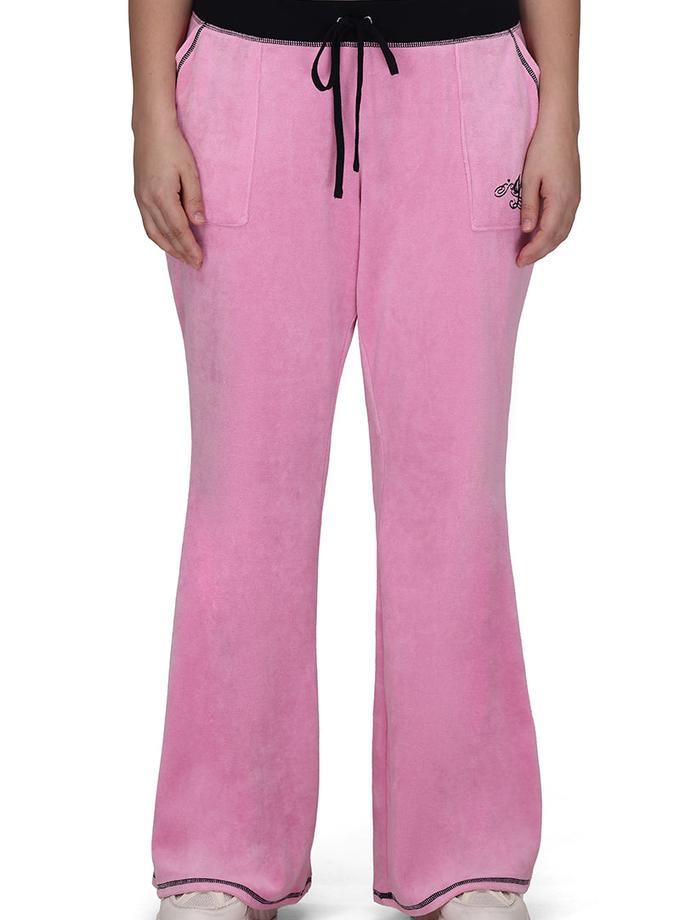 Plus-Size Sweetheart Cotton Velour Track Pants Best Price